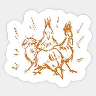 The Bad Birds (Orange) Sticker